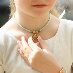 CIELITO F DOR- collar personalizable medalla dorada 19mm