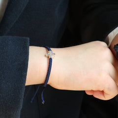 ENEAS - silver cross bracelet 10mm