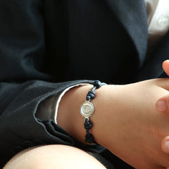 GRACE Scapular - 11mm silver medal bracelet with cord