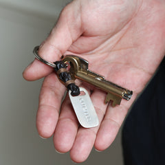 MATRICULA- llavero personalizable medalla plata 22x33mm