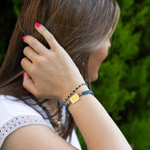 DETENTE DOR - pulsera personalizable dorada con elástico