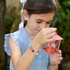 VIDA DE JESÚS - pulsera plata y piedras naturales para NIÑA