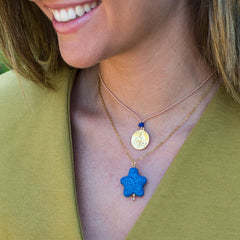 EIRA - collar estrella piedra 25mm con cadena