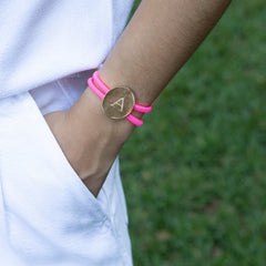 BORA - pulsera medalla dorada 25mm