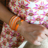 SUKI - pulsera piezas dorada 18mm