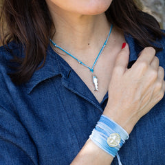 NUBA MINI - collar plata pez