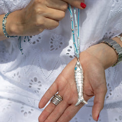 NUBA - collar plata pez