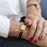 DETENTE DOR - pulsera personalizable dorada con elástico