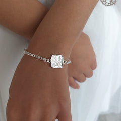 CAMINO scapular - 13mm silver medal bracelet with chain