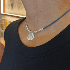 SAN JOSÉ DORMIDO - collar medalla plata 16mm