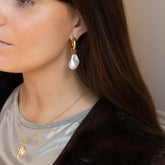 OLIVIA - pendientes dorados 16x22mm