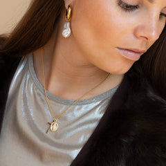 VIRGEN MILAGROSA CON CRUZ - cadena medalla y cruz