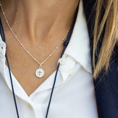 GRANO DE MOSTAZA - collar plata 12mm con cadena