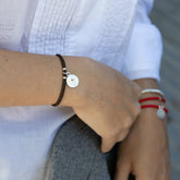 GRANO DE MOSTAZA - pulsera plata 12mm con elástico