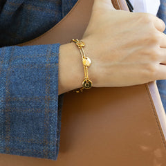 NALA DOR - pulsera personalizable con medallas doradas 10mm