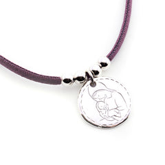 VIRGEN RAYITAS - collar medalla plata 21mm