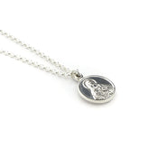 Escapulario CARMELO - collar medalla personalizable de plata 18 mm con cadena