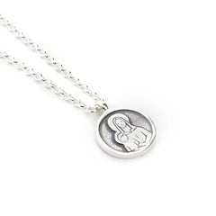 WISDOM Scapular - 19mm silver medal necklace with chain