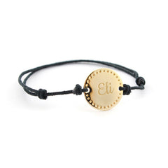 MAYA - pulsera personalizable medalla dorada 15mm