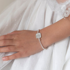 CAMINO scapular - 13mm silver medal bracelet with chain