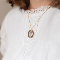 CONFIANZA - collar personalizable donut dorado 22mm