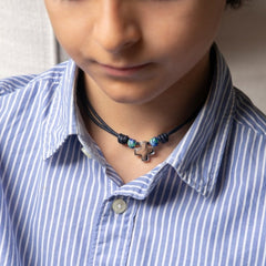 CRETA - customizable knot necklace cross silver 15mm