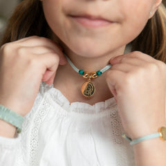 CIELITO B DOR- collar personalizable medalla dorada 17mm