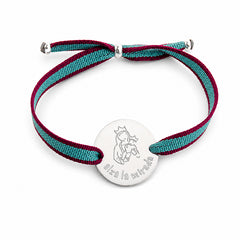 OUR FATHER - Two-tone silver medal bracelet 22mm