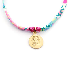 CIELITO LIBERTY DOR - collar personalizable medalla dorada 15mm