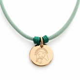 CIELITO DOR - customizable necklace gold medal 17mm