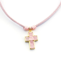 CRISOL - collar cruz 13x18mm con elástico