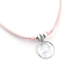 CIELITO F - collar personalizable medalla bisel plata 19mm