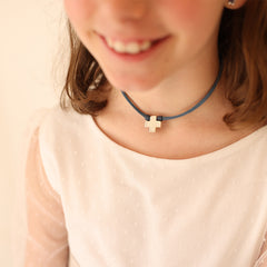 TREVI - customizable silver cross necklace 15mm