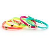 INDA - pulsera bolita dorada flúor