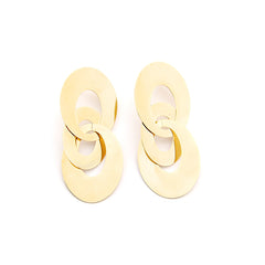 MELI - pendientes dorados 25x63mm