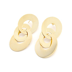 MELI - pendientes dorados 25x63mm