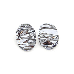 MARGA - pendientes plata ovalados 28x40mm