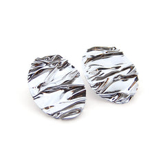 MARGA - pendientes plata ovalados 28x40mm