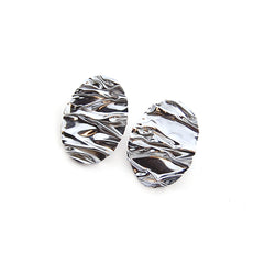 MARGA - pendientes plata ovalados 28x40mm