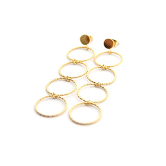 TAMI - pendientes dorados 15x70mm