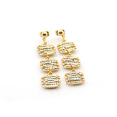 ISABELLA - pendientes dorados 10x50mm