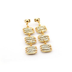 ISABELLA - pendientes dorados 10x50mm