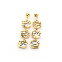 ISABELLA - pendientes dorados 10x50mm