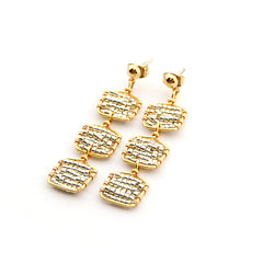 ISABELLA - pendientes dorados 10x50mm