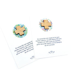 PACK de Tarjetones con Cruz de madera
