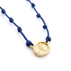 VIRGEN GUADALUPE DOR - collar medalla dorada 20x18mm con nuditos