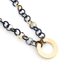 SABRINA - collar personalizable donut dorado 40mm