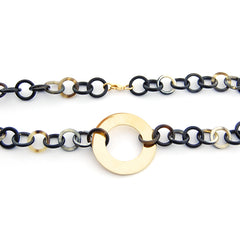 SABRINA - collar personalizable donut dorado 40mm