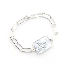 Escapulario REGNUM - pulsera eslabones plata 17x23mm