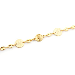 Escapulario CARMELO DOR - pulsera personalizable 10mm con medallas doradas